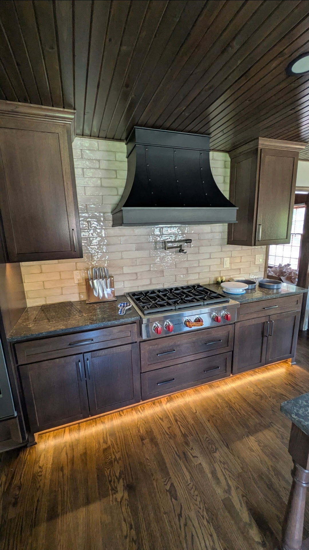 LED under-cabinet lighting completed by Pony Electric